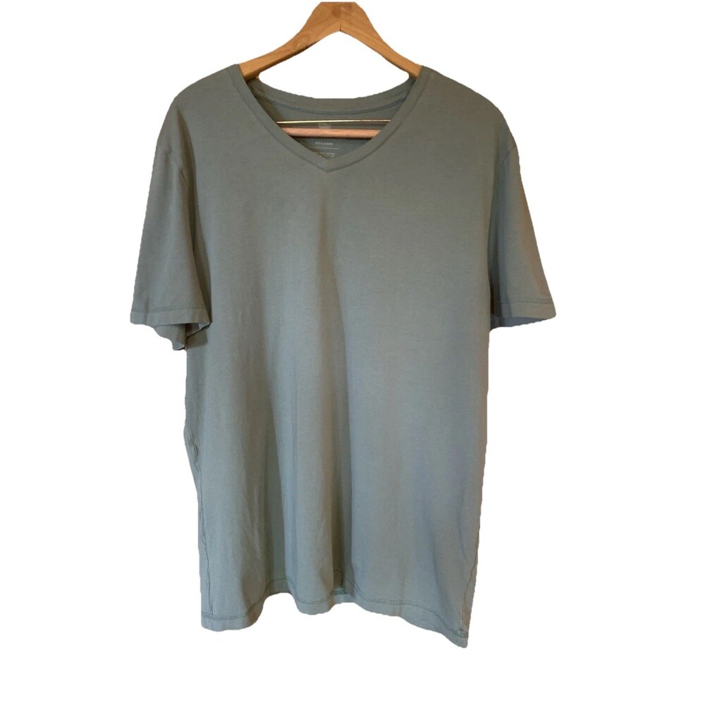 Mack Weldon Men’s Tee Shirt V Neck Soft Pima Cotton Sage Green Sz XXL Casual